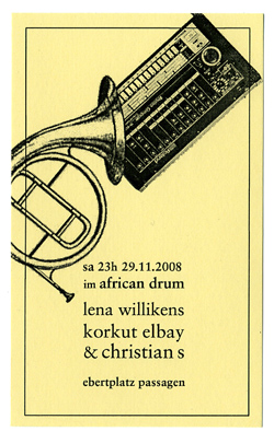 African Drum mit Christian S, Korkut Elbay, Lena Willikens, Kln